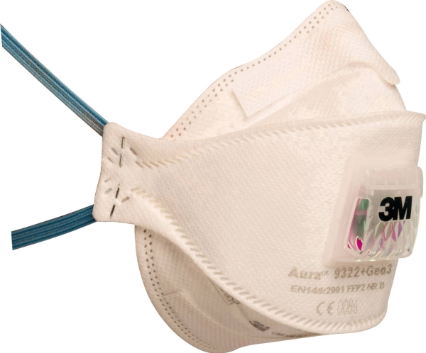 3M Aura 9322+ Gen3 Finstøvmaske Med Ventil, Ffp2 - (10 Stk.)