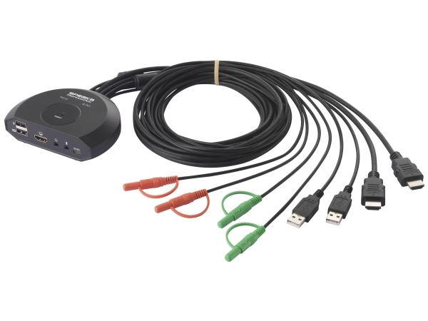 Speaka Professional Sp-Kvm-210 2 Port Kvm Umschalter Hdmi Tastatur 4096 X 2160 Pixel