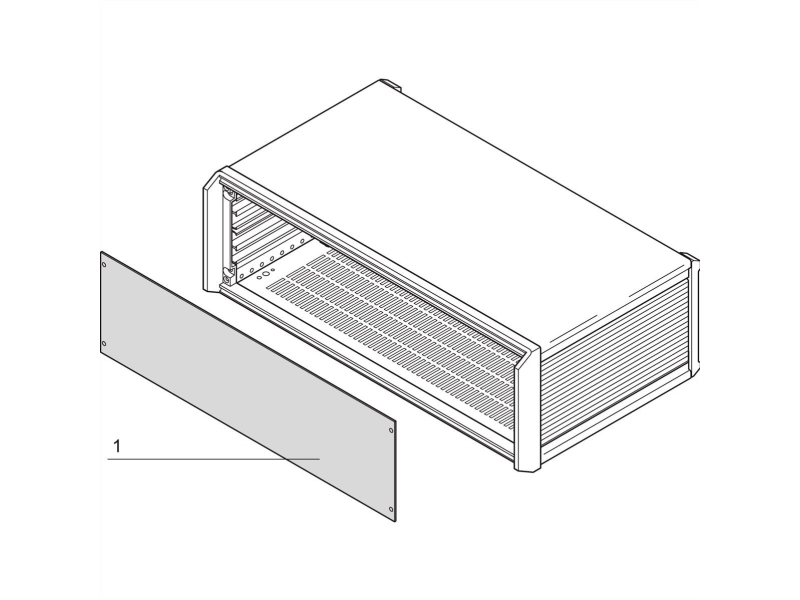 Schroff Frontpanel, Uafskærmet, Til Montering På Skabsramme - Frontplatte 4He 84Te (20850144)