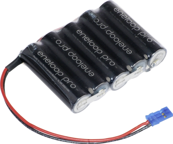 Panasonic Eneloop Pro Series F1x5 Graupner Akku Pack 5X R6 (Aa) Kabel, Stecker Nimh 6 V 2450 Mah