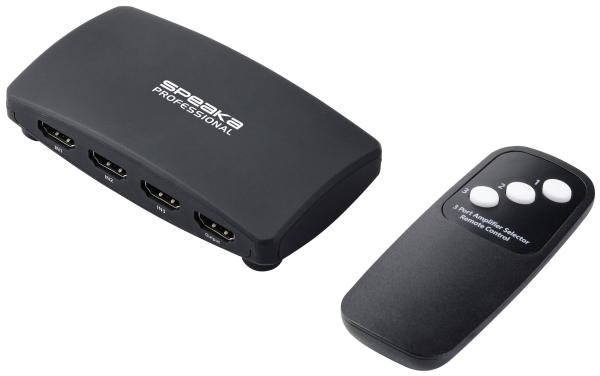 Speaka Professional Sp-Hds-200 3 Port Hdmi Umschalter Mit Fernbedienung 7680 X 4320 Pixel