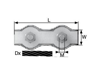 dörner + helmer 4814444 Wireklemme 2 mm Stål Galvaniseret 20 stk | Verktyg & Verkstad - Infästning - Ståltråd & låsa | GameStuff