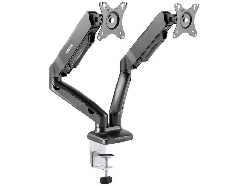 Speaka Professional Sp-Mm-910 Monitorhalterung Double 43,2 Cm (17) - 81,3 Cm (32) Neig- Und Schwenkbar