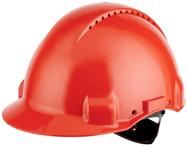 3M Peltor G3000 med Ventilation & Håndhjul - Rød | Sikkerhedshjelme | EN 50365 | Sikkerhedshjelm