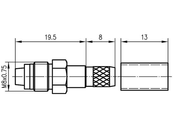 Telegärtner Fme Kabelstik Crimp G30 B0806, G30 (1,5/3,8), Lmr-240 - 1 Stk (J01701a0003z)