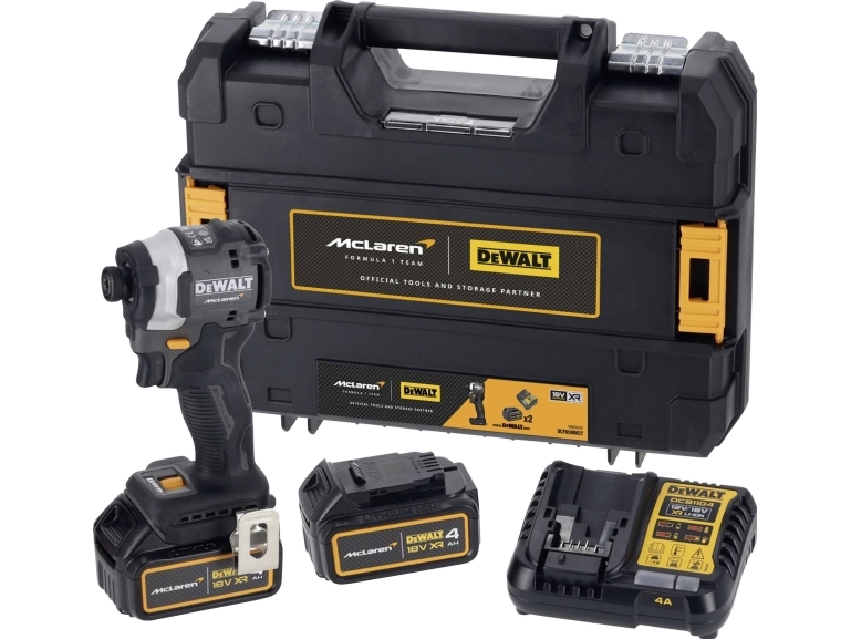 DEWALT McLaren DCF85MM2T-QW DCF85MM2T-QW Batterislagborr 18 V Antal batterier ingår 2 4 Ah Litiumborstlösa, inkl. extra batteri, inkl. | Elverktyg - Prof. Akku verktyg - Mutterdragare | GameStuff