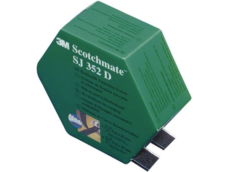 3M Scotchmate SJ-352D 25mmx5mx2Itsekiinnittyvä Hook &amp  Loop -teippi Joustava uudelleen avattava järjestelmäVoidaan avata uudelleen ja uudelleen