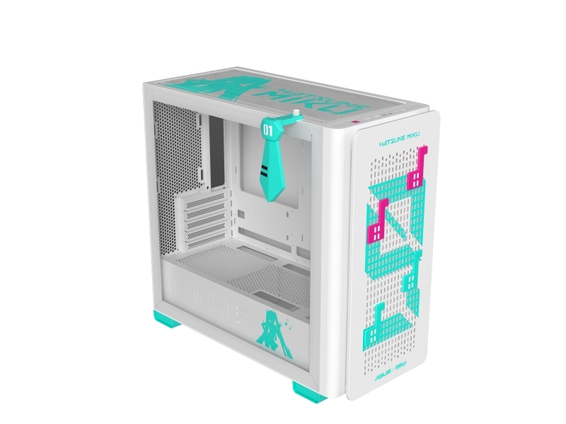 Asus A23 Hatsune Miku Edition, Pc, Turquoise, White, Micro Atx, Mini-Itx, Gaming, 16.5 Cm, 38 Cm