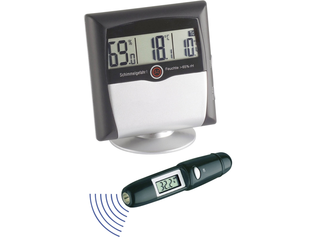 TFA-Dostmann 95.2008, Sort, 275 g, 94 x 66 x 102 mm | Ventilation & Klimat - Annan ventilation och klimat - Luftfuktighetsmätare | GameStuff