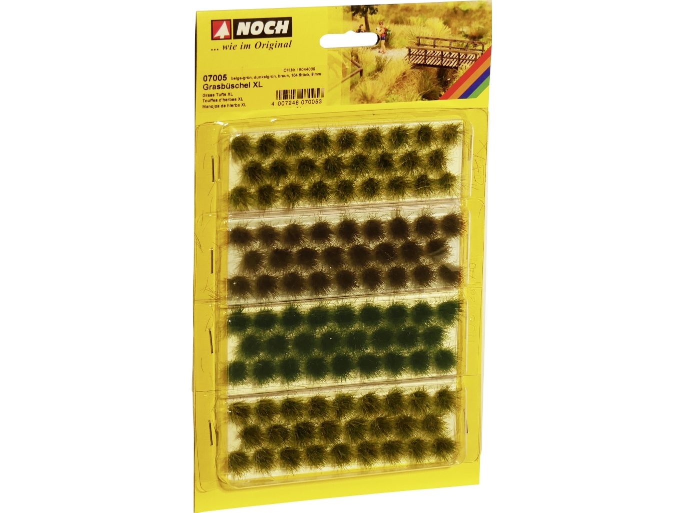 NOCH 0007005 Græstotter Beige, Mørkegrøn, Brun