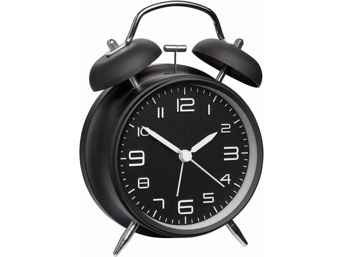 TFA Dostmann 60.1025 Mekaaninen herätyskello Musta Herätysajat 1