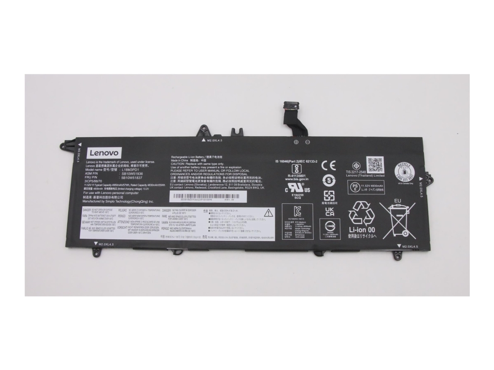 Ipc-Computer 5B10w51837, Akku, Lenovo, Lenovo Thinkpad T14s (20T1/20T0) , Lenovo Thinkpad T490 (20N2/20N3) , Lenovo Thinkpad T490...