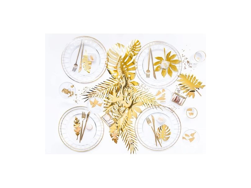 Dekoration Mit Tropischen Blättern, Gold