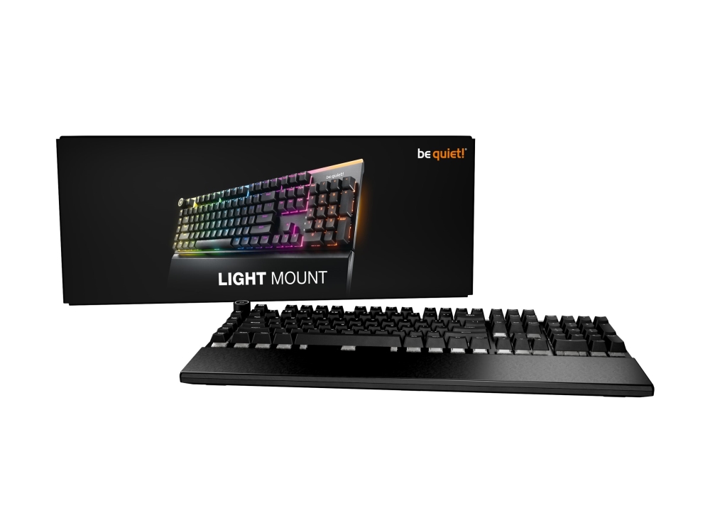 Be Quiet! Light Mount - Tastatur - 100% - Full Size - Baggrundsbelyst - Usb - Qwerty - Usa - Tastkontakt: Be Quiet! Silent Linear - Sort - Boks