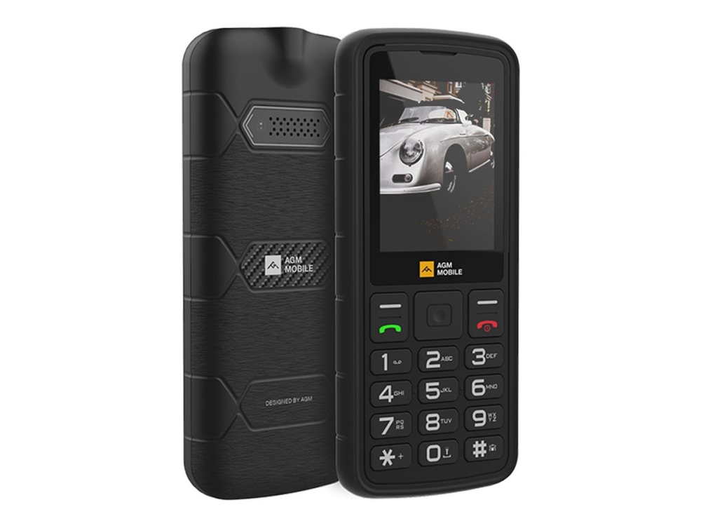 Agm M9 - 4G-Mobiltelefon - Dual-Sim - Ram 48 Mb / Interner Speicher 128 Mb - Tf-Slot, - Microsd-Slot - 240 X 320 Pixel - Rückkamera
