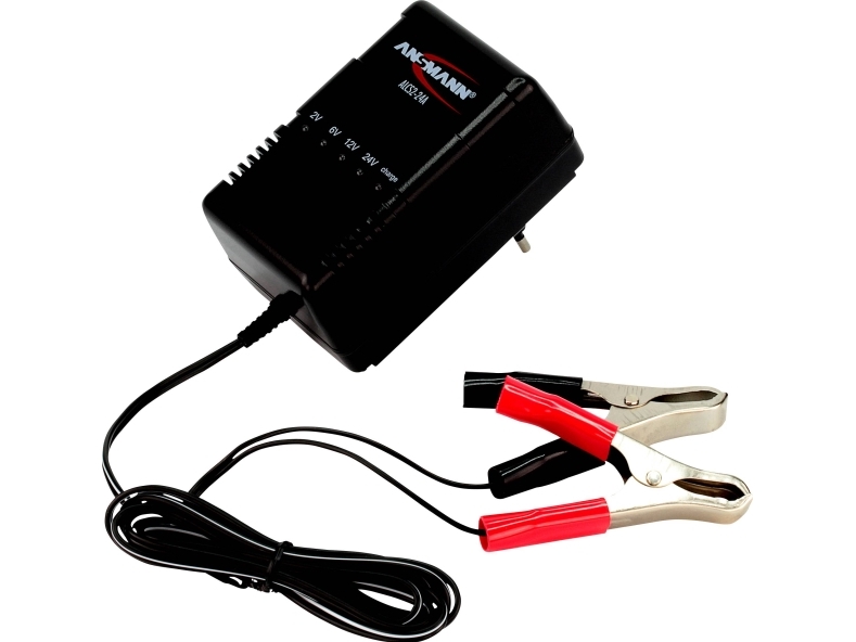 Ansmann Blybatteri-oplader ALCS 2-24 A 2 V, 6 V, 12 V, 24 V Ladestrøm (max.) 0.9 A | EL Artiklar - Batteri - Batteriladdare | GameStuff