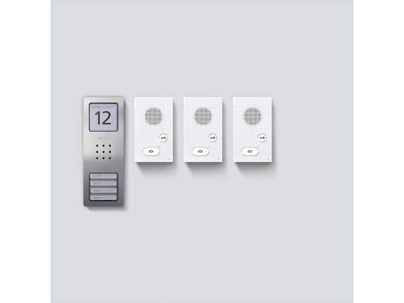 Siedle SET CAB 850-3 E/W Infield Door intercom-system Bredband Silver, Vit | Huset - Säkerhet & Larm - Intercom & tillbehör | GameStuff