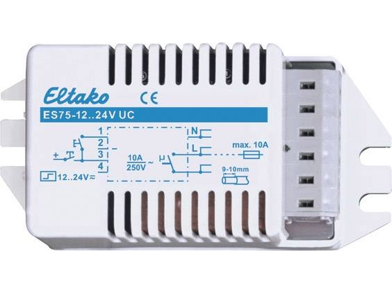 Strømstødskontakt Fastindbygning Eltako Es75-12..24V Uc 1 X Sluttekontakt 230 V 500 W 1 Stk