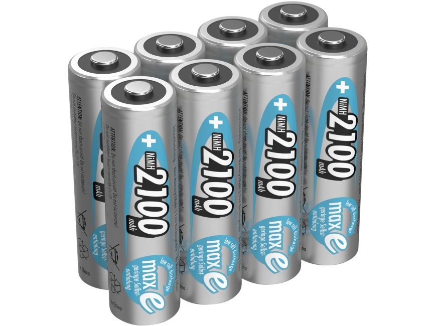 maxE HR06 Genopladeligt AA-batteri NiMH 2100 mAh 1.2 V 8 stk