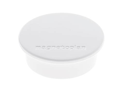 magnetoplan Discofix pyöreä magneetti color, valkoinen, kiinteäydin ferriittivarustus, liimausvoima: n. 2,2 kg (1662000)