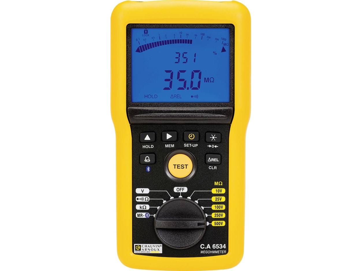 Chauvin Arnoux C.A 6534 Isolationsmåler 10 V, 25 V, 100 V, 250 V, 500 V 50 GΩ | EL Artiklar - Verktyg för EL - Test- och kontrollutrustning | GameStuff