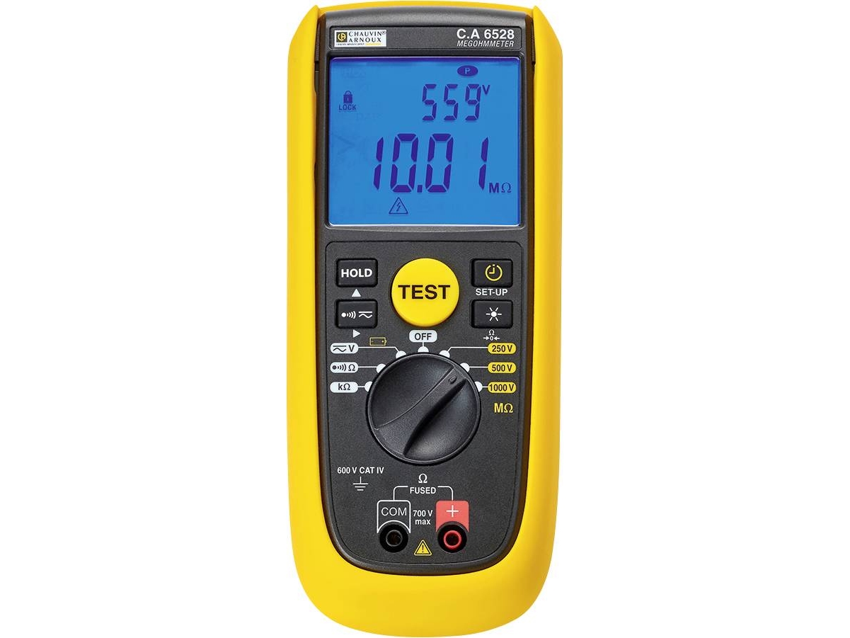 Chauvin Arnoux C.A 6528 Isolationsmåler 250 V, 500 V, 1000 V 11 Gω