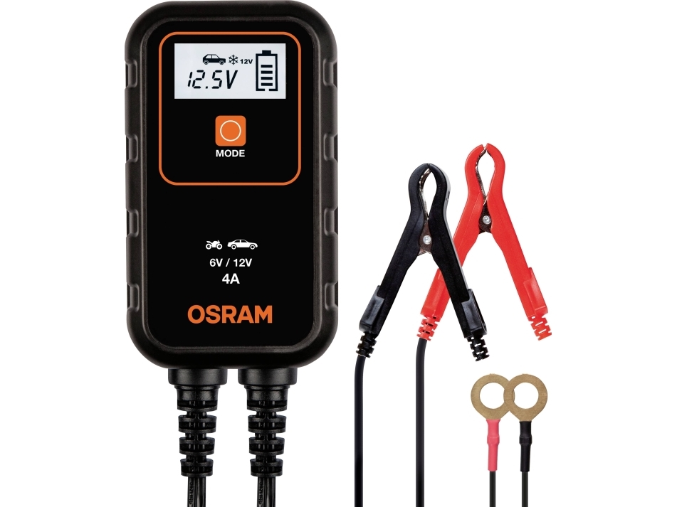Osram BatteryCharge 904 Batteriladdare - 6V / 12V | Bilvård & Biltillbehör - Säkerhetsutrustning för Bilen - Batteri underhåll | GameStuff