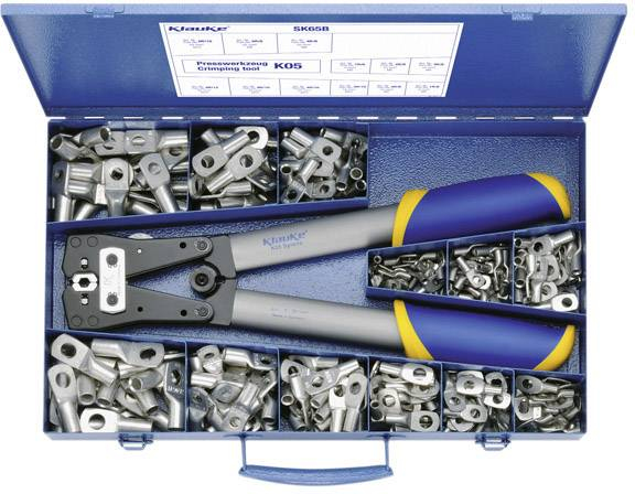 Klauke SK65B Klemmeforbindelsesstykker-sortiment 6 mm² 50 mm² Sølv 261 delar | EL Artiklar - Kablar och ledningar - Kabelsko och ärmar | GameStuff