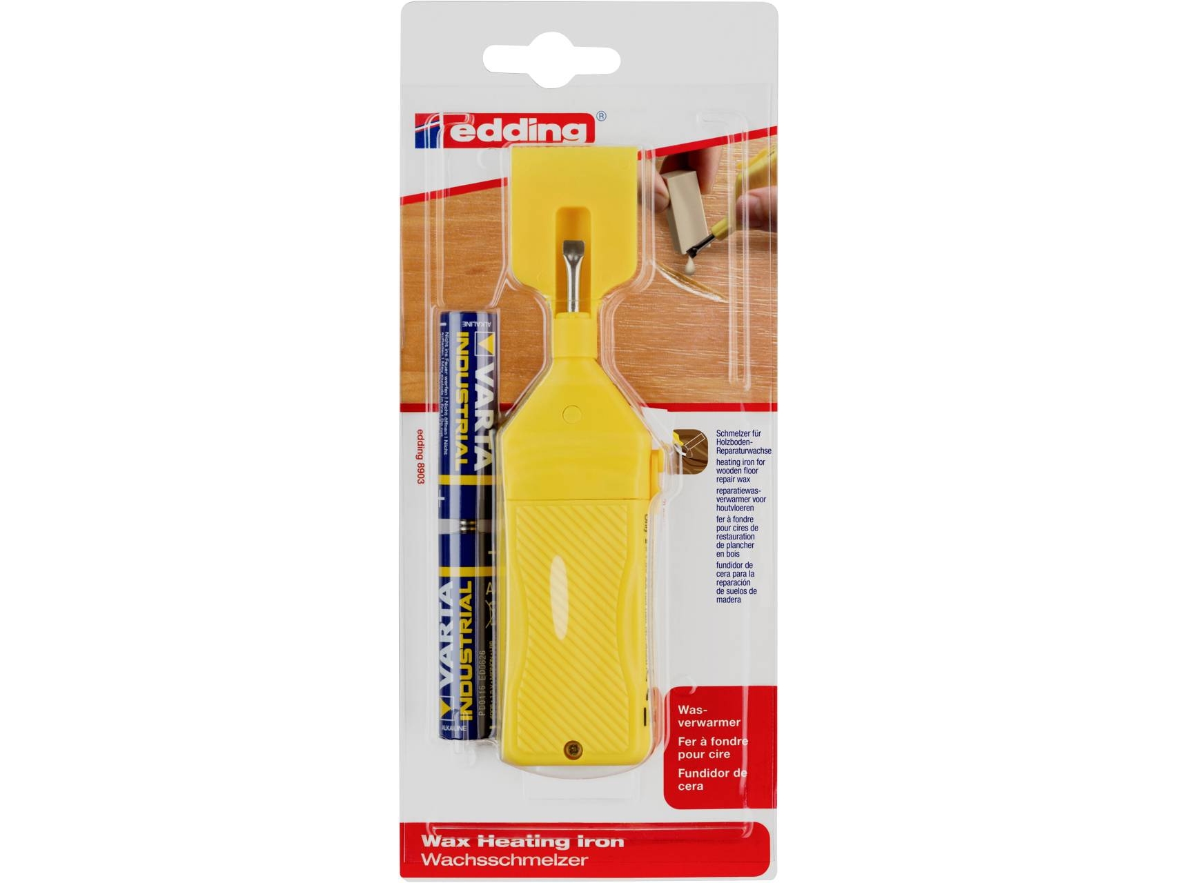 Edding e-8903 strygejern til voks kit til reparation af træmøbler