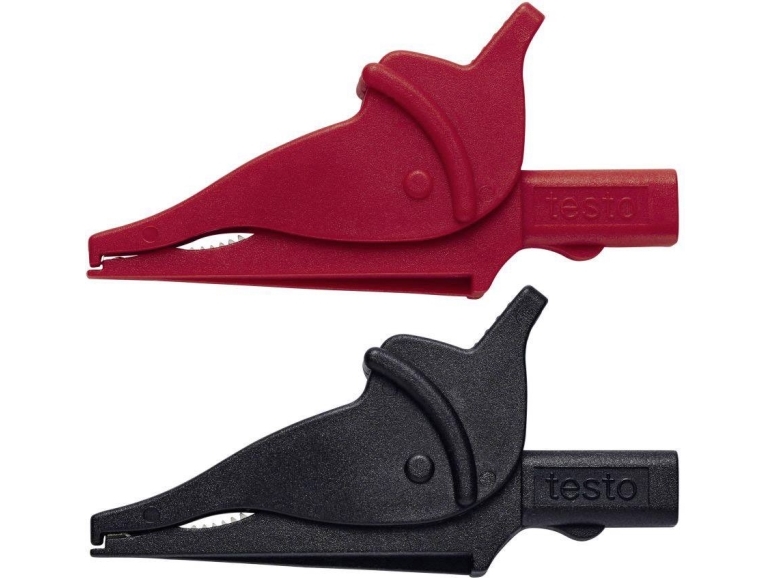 testo 0590 0008 Set med krokodilbackar Anslutning 4 mm CAT III 600 V Svart, röd | EL Artiklar - Andra EL - krokodilnäbb | GameStuff