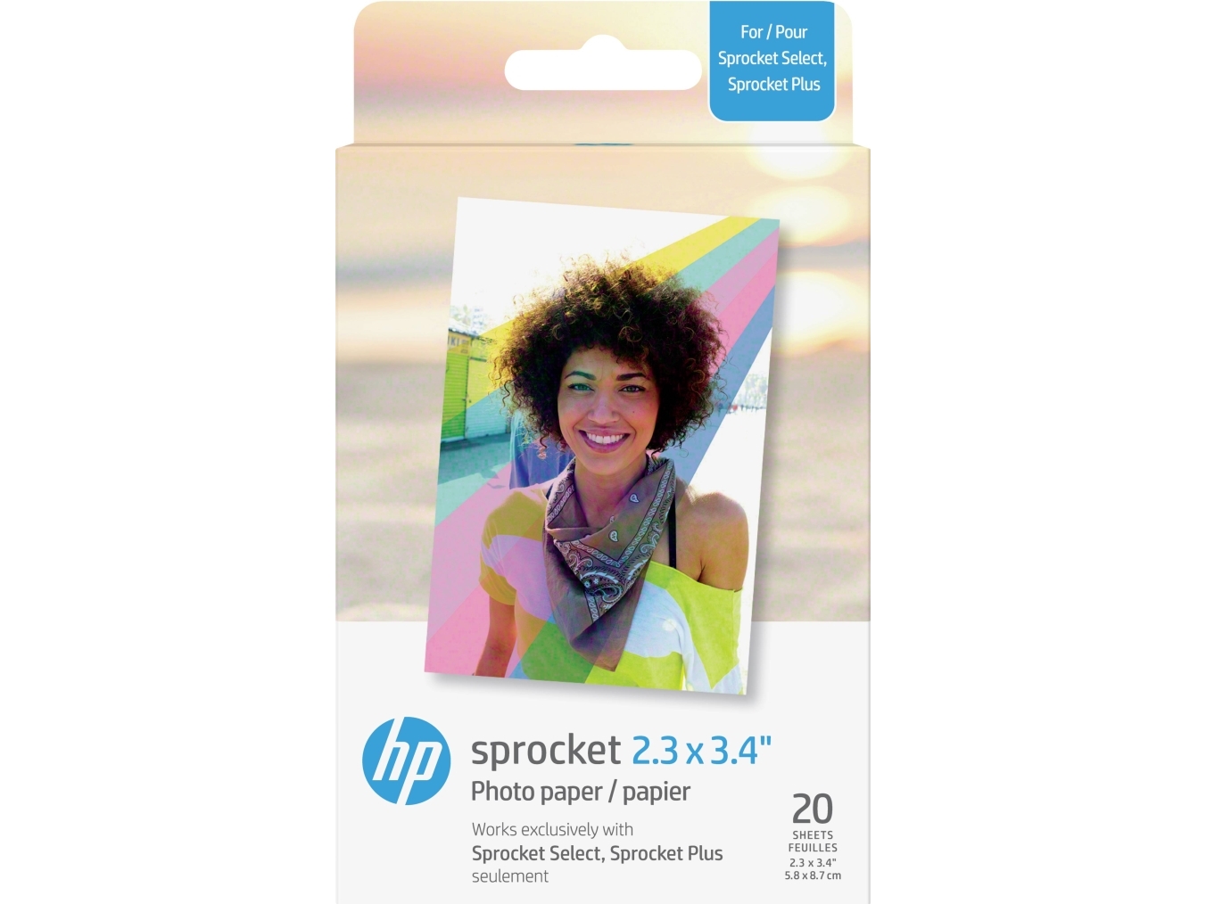 Hp - Zink Paper For Sprocket Select 20 Pack 2,3x3,4