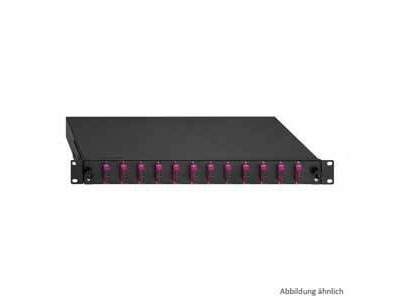 Rutenbeck - Fiberoptisk Kabelboks - Lc Duplex Mm X 24 - Sort, Ral 9005, Erika - 1U - 48,3 Cm (19")