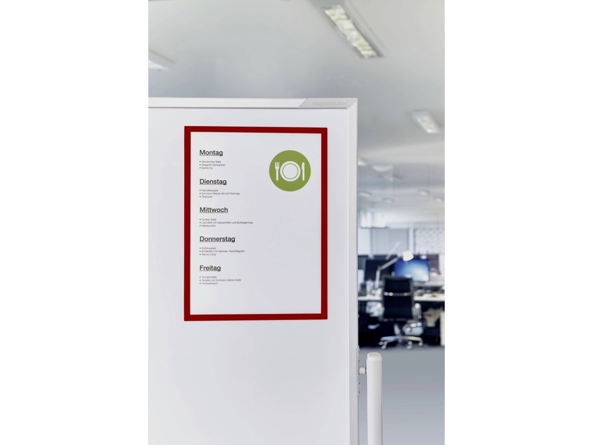 Magnetoplan 1130406 Magnetramme Rød A3 | Möbler - Bord - Tillbehör | GameStuff