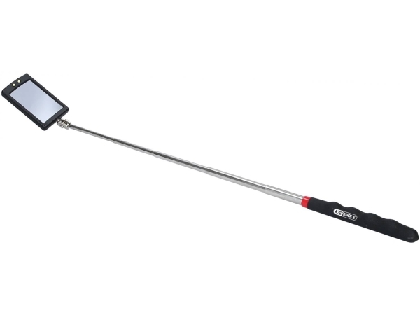 Tarkastuspeili teleskooppinen taustavalolla 260-760mm, 50x80mm, KS Tools