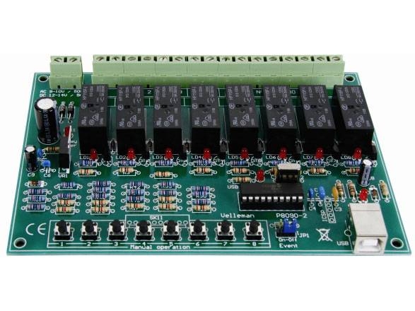 Whadda WSI8090 Relækort | Byggsatser och moduler | GameStuff