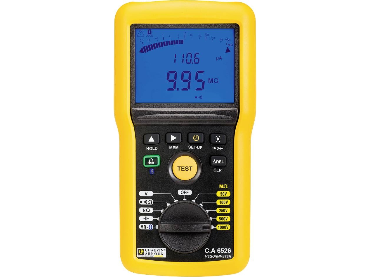 Chauvin Arnoux C.A 6526 Isolationsmåler 50 V, 100 V, 250 V, 500 V, 1000 V 200 GΩ | EL Artiklar - Verktyg för EL - Test- och kontrollutrustning | GameStuff