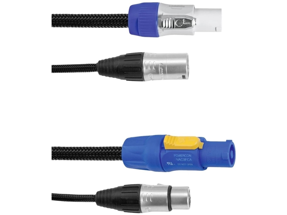 Eurolite Power-Hybrid DMX-anslutningskabel [1x XLR-kontakt 3-polig - 1x XLR-kontakt 3-polig] 1,5 m | TV, Ljud & Bild - Musikstudio - Effekt utrustning | GameStuff
