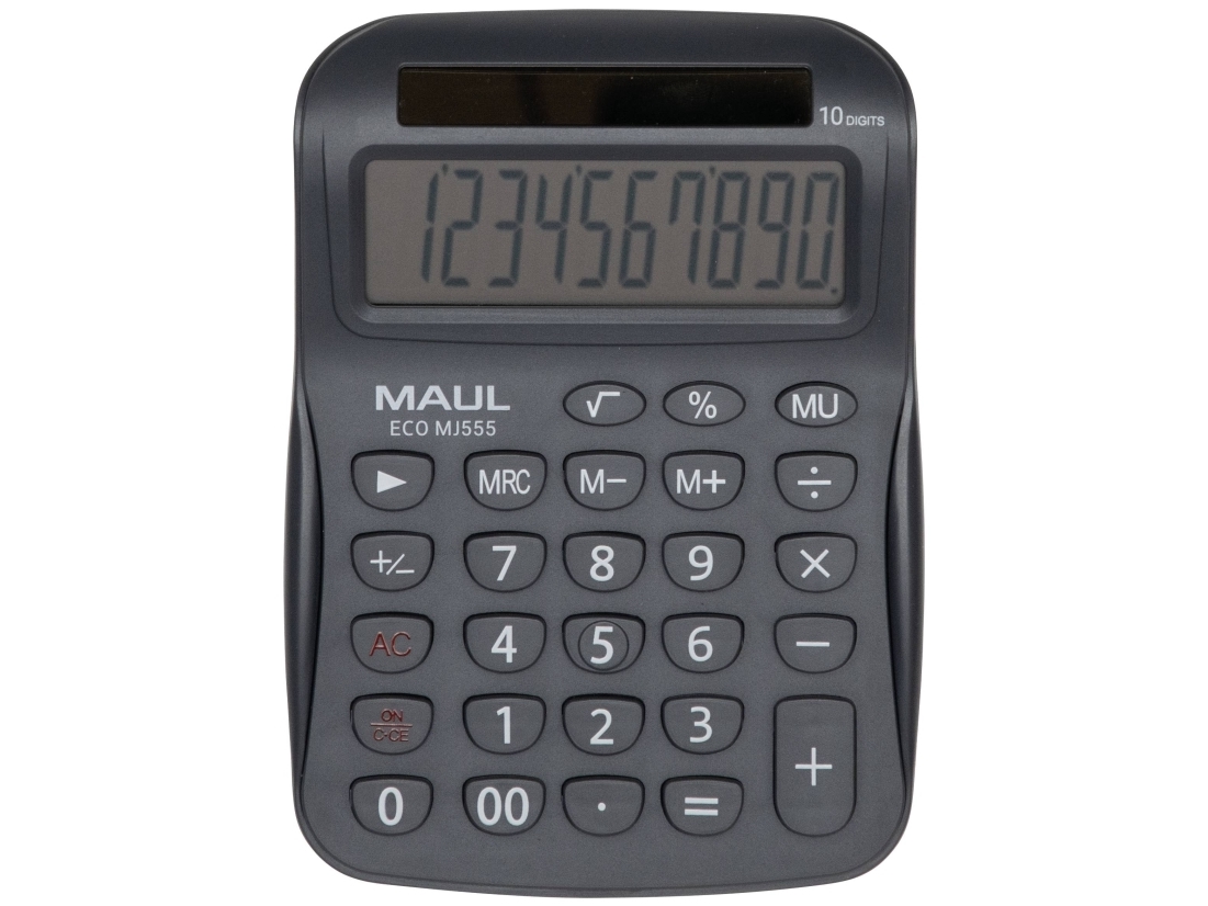 Jakob Maul GmbH Pöytälaskin ECO MJ 555 10 numeroa vihreä aurinkokäyttöinen - ei paristoa (7263584)