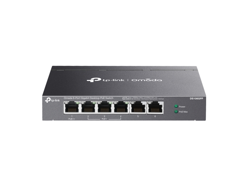 Tp-Link Omada Ds106gpp, Unmanaged, Gigabit Ethernet (10/100/1000), Power Over Ethernet (Poe)