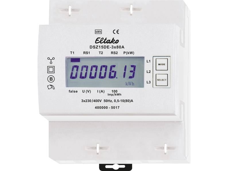 Eltako Eltako Vekselstrømsmåler digital 80 A 1 stk | EL Artiklar - Elcentral - Din-skena | GameStuff