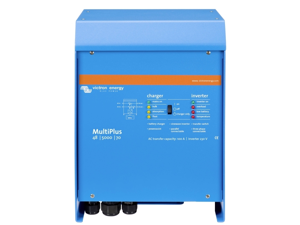 Victron Energy Power inverter MultiPlus 48/5000/70-100 5000 W 48 V/DC - 230 V/AC integrerad laddningsregulator | EL Artiklar - Elcentral - Din-skena | GameStuff