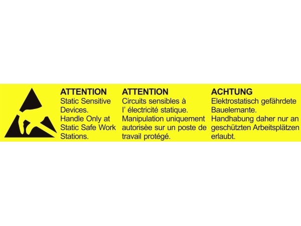 BJZ ESD-logotyp 800 st Gul (L x B) 138 mm x 26 mm självhäftande | Kontorsmaterial - Tejp & dispensrar - Special tejp | GameStuff