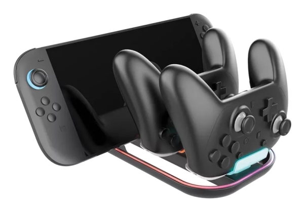 NACON NA029086, Laddningssystem, Nintendo Switch 2, Svart, Blå, Grön, Röd, Nintendo, Switch 2 | Spel - Konsoler tillbehör - Övriga | GameStuff