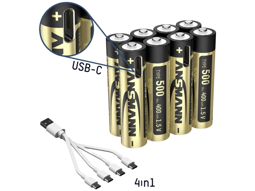 Ansmann 1311-0031 AAA uppladdningsbart batteri litium 400 mAh 1,2 V 8 st | EL Artiklar - Batteri - Uppladdningsbara batterier | GameStuff