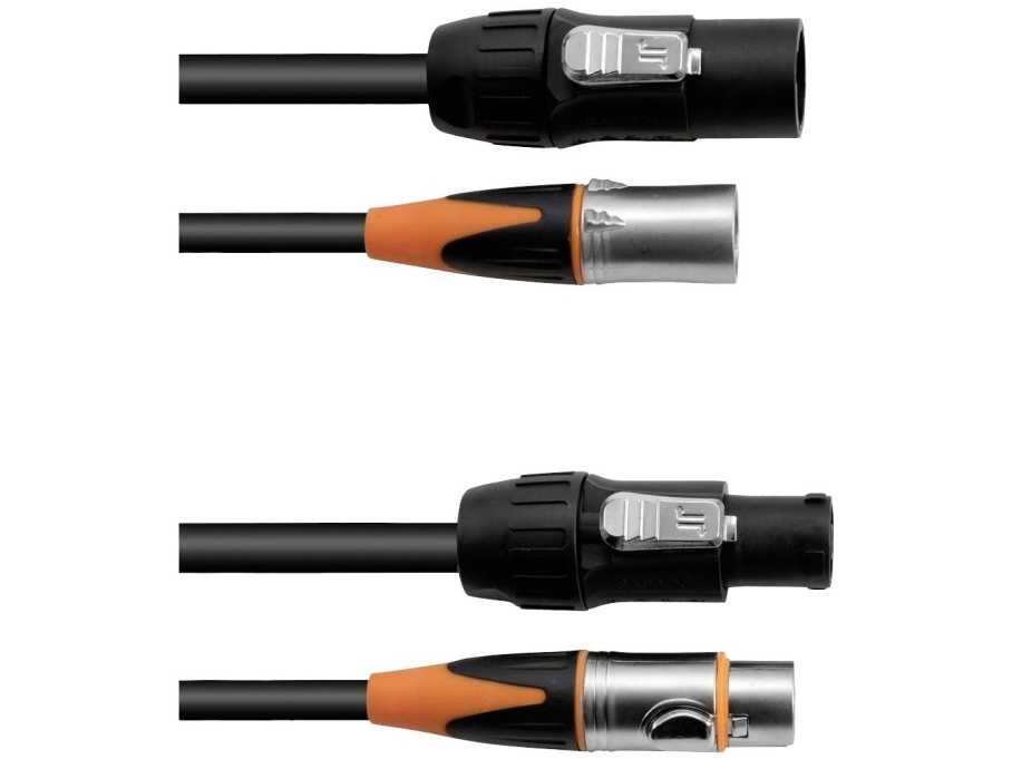 Eurolite DT-2 DMX + T-Con Power Link Kombikabel 1,5 meter