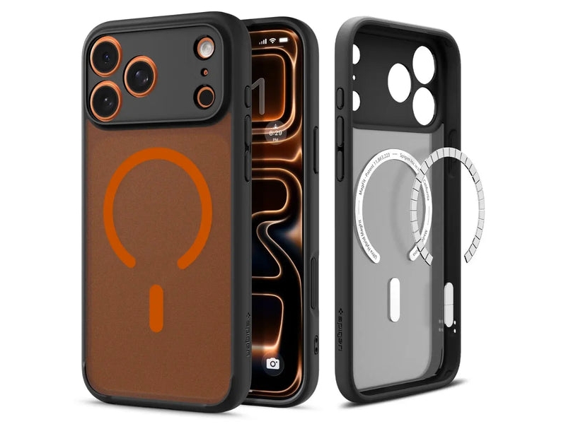 Spigen Acs10483, Cover, Apple, Iphone 17 Pro, 16 Cm (6.3"), Sort, Orange
