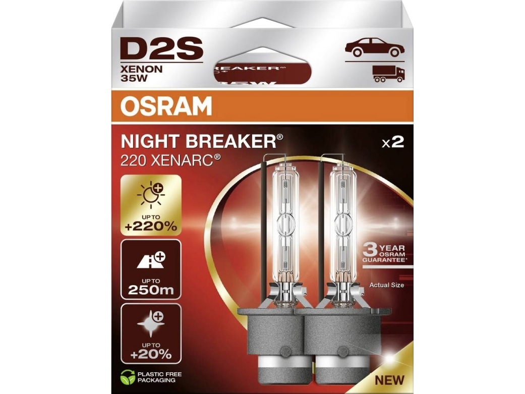 Osram Xenarc Night Breaker 220 D2S Xenon - Sats | Bilvård & Biltillbehör - Belysning - Xenon Billampor | GameStuff