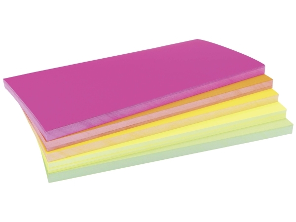 Magnetoplan Neon Moderationskarten Nach Farben Sortiert, Neon Quadratisch 200 Mm X 100 Mm 250 Stück