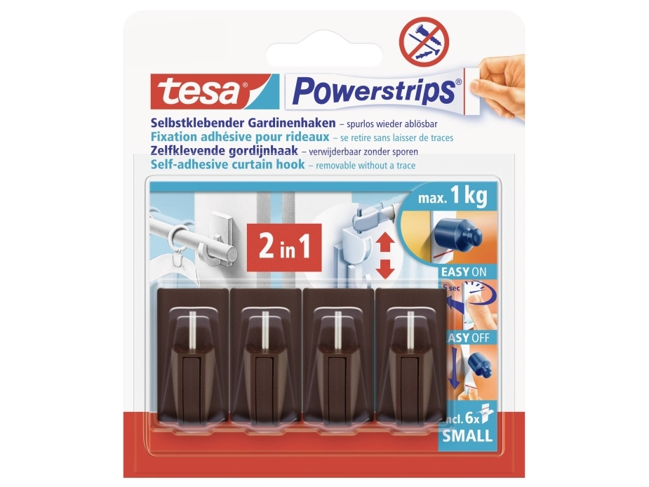 Tesa Powerstrips Sonstiges Befestigungsmaterial Braun Inhalt: 4 Stück