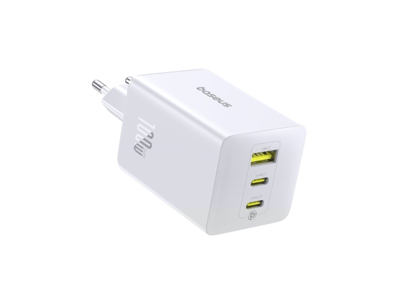 Vægoplader Baseus Enerfill Fe11, 100W, 5A, 1 X Usb-A - 2 X Usb-C, Hvid P10182102213-00